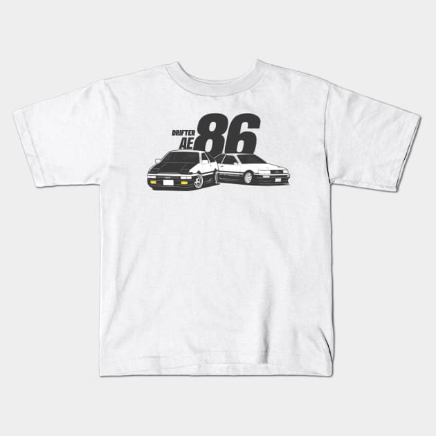 Drifter AE86 Kids T-Shirt by MOTOSHIFT